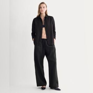 Everlane The Drawstring Black Linen Pant Size XXL